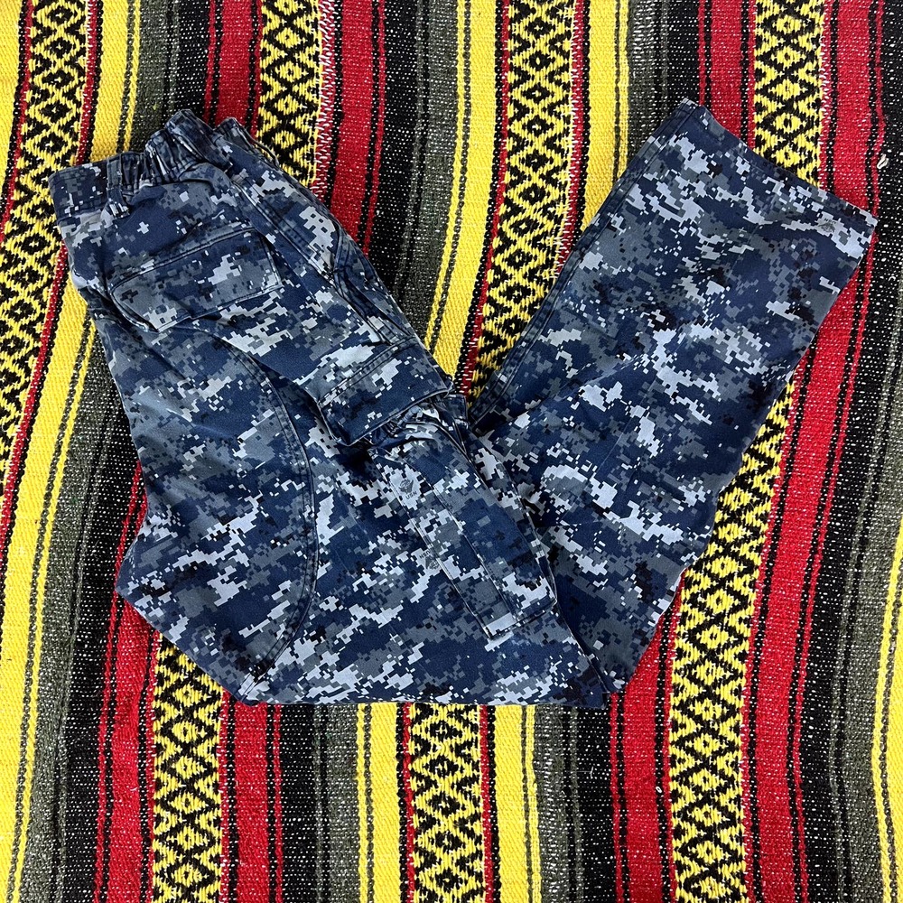 navy digital camo military cargo pants no tag fits like a 32x32